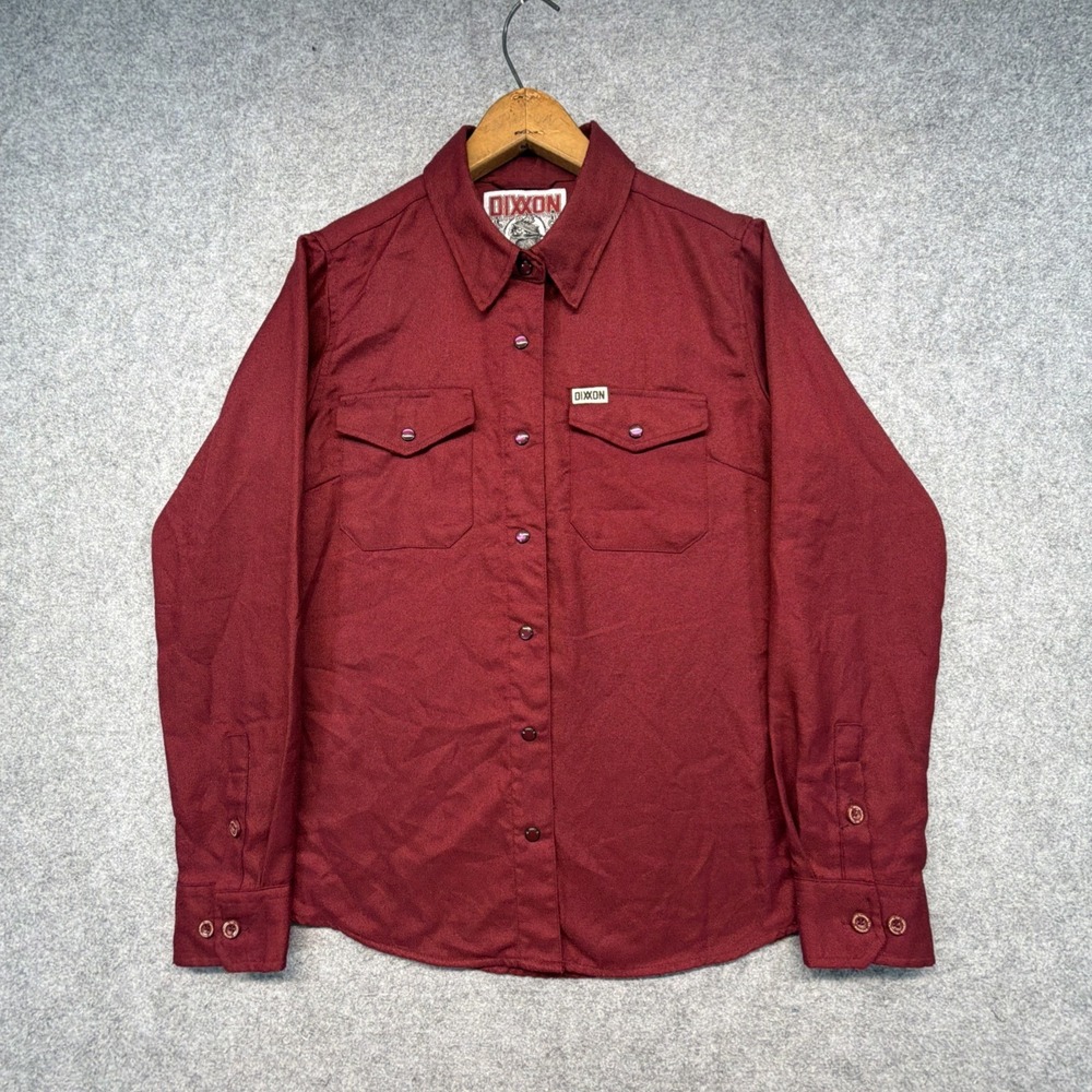 Dixxon Flannel Co Shirt Mens Medium Burgundy Bordeaux D-Tech Long Sleeve Casual
